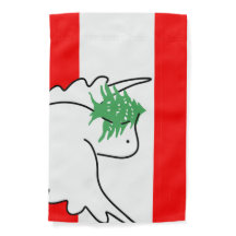 Peace dove with flag of Lebanon