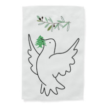 Peace dove with Lebanese Cedar flag