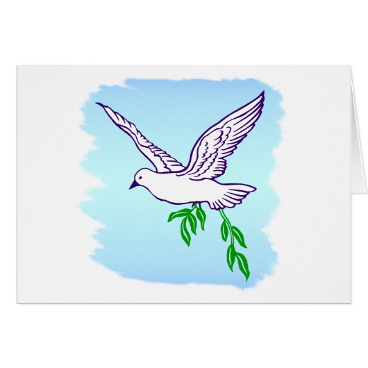Peace Dove with Olive Branch Cards (Front Horizontal)