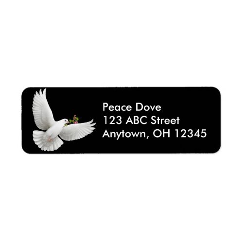 Peace Dove with Olive Branch Label