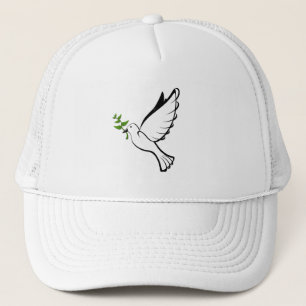 Peace Dove with Olive Branch Trucker Hat