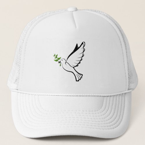 Peace Dove with Olive Branch  Trucker Hat