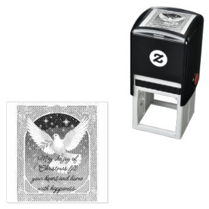 Peace Dove With Olive Sprig Decor Greeting Card Self-inking Stamp