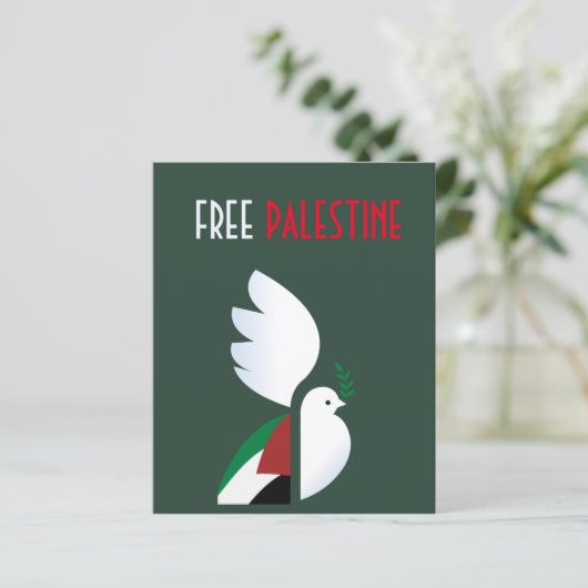 Peace Dove with Palestinian Flag – Pro-Palestine (Standing Front)
