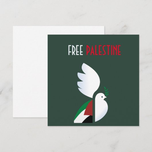 Peace Dove with Palestinian Flag Symbol | Freedom  (Front/Back)