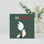 Peace Dove with Palestinian Flag Symbol | Freedom  (Standing Front)
