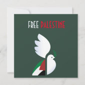 Peace Dove with Palestinian Flag Symbol | Freedom  (Front)