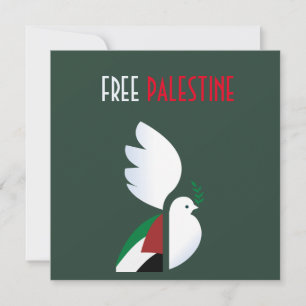 Peace Dove with Palestinian Flag Symbol   Freedom 