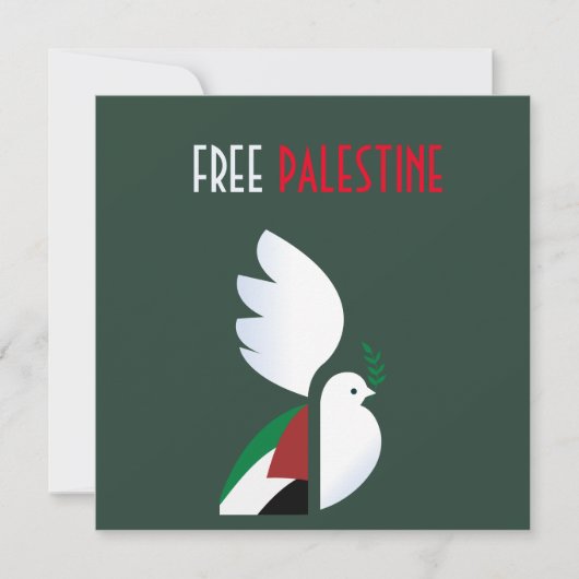 Peace Dove with Palestinian Flag Symbol | Freedom  (Front)