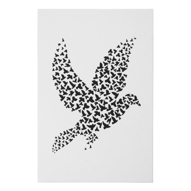 Peace Dove World Peace Faux Canvas Print (Front)