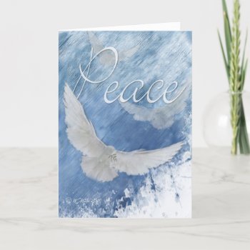 Peace Doves Holiday Card by William63 at Zazzle