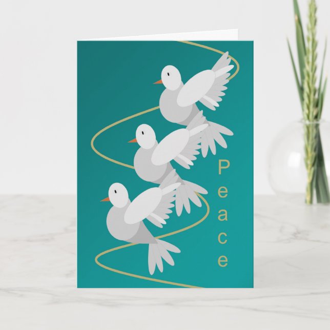 Peace doves holiday card (Front)