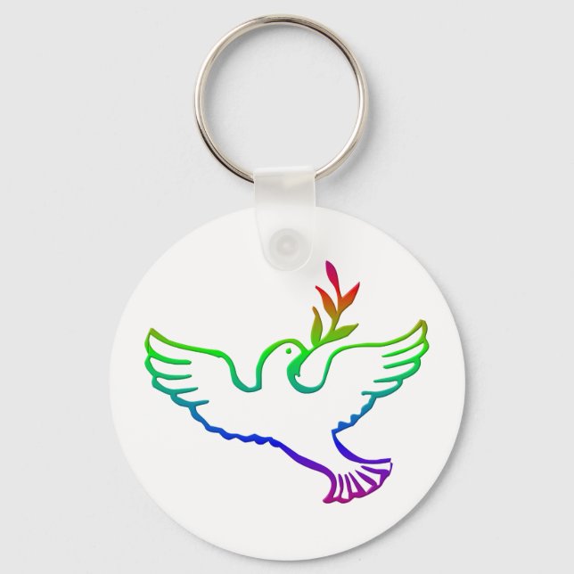 PEACE DOVES KEYCHAIN (Front)