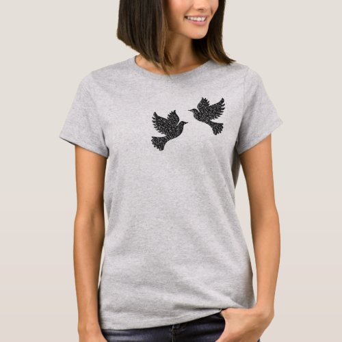 Peace Doves T_Shirt _ Turtle Dove Design Gift Idea