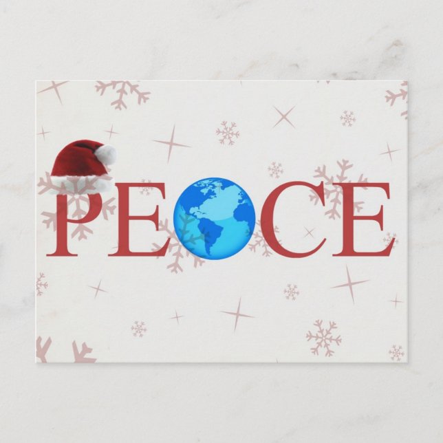 Peace Earth Christmas Postcard (Front)