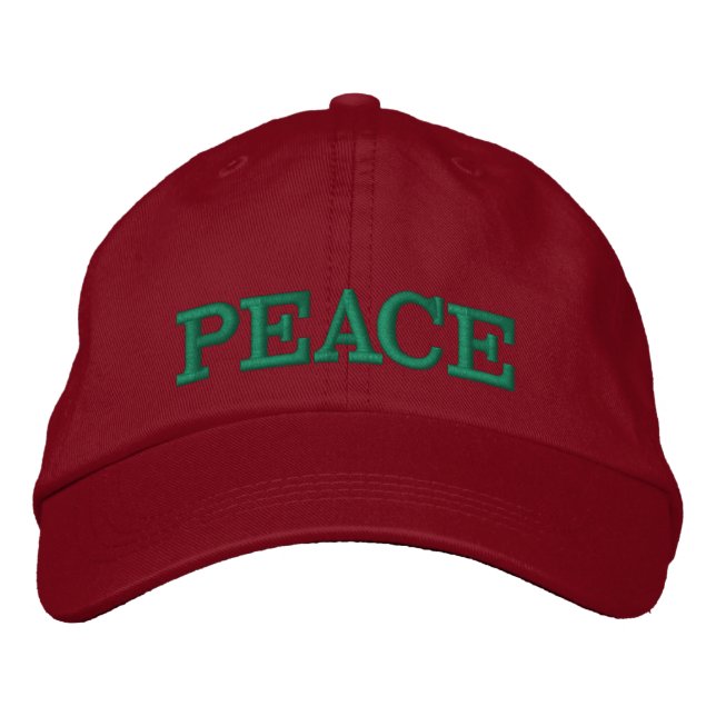 Peace  embroidered baseball cap (Front)