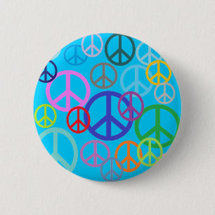 Peace Everywhere Pinback Button
