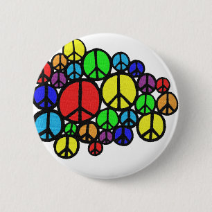 Peace Everywhere! Pinback Button
