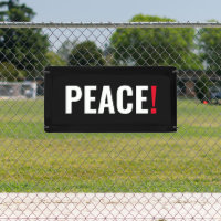 Peace exclamation point black white red anti war