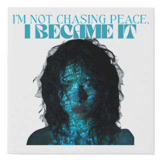 peace faux canvas print