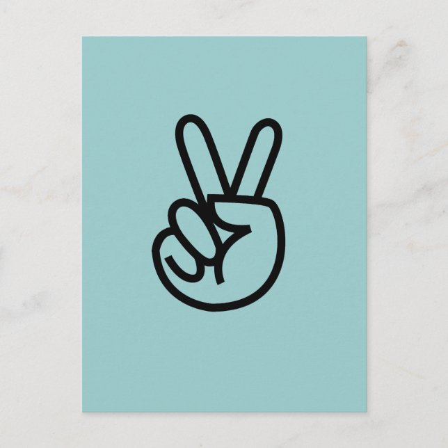 Peace Fingers Postcard (Front)