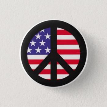 Peace Flag Button by ebhaynes at Zazzle