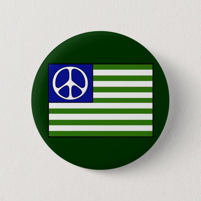 Peace Flag Pinback Button (Front)