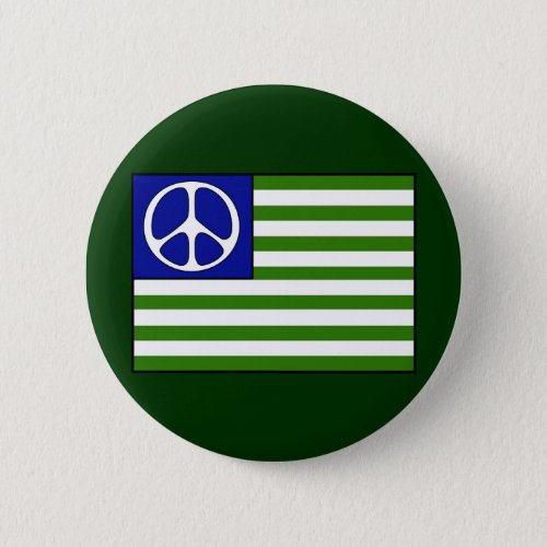 Peace Flag Pinback Button