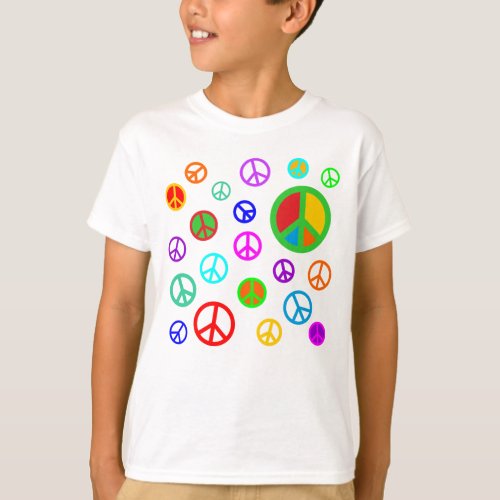 PEACE _ Flat pattern multicolored  your backgr T_Shirt