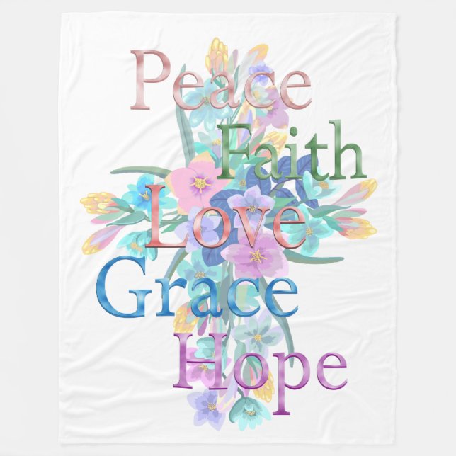Peace Fleece Blanket (Front)