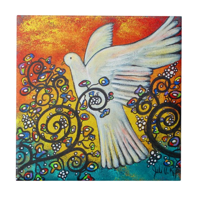 Peace Flew In Dove Tile (Front)