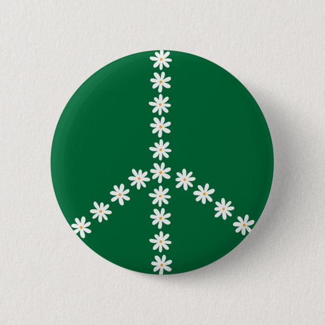 Peace Floral Button (Front)