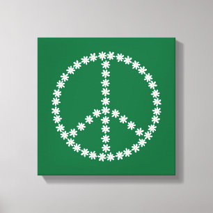 Peace Floral Canvas Print