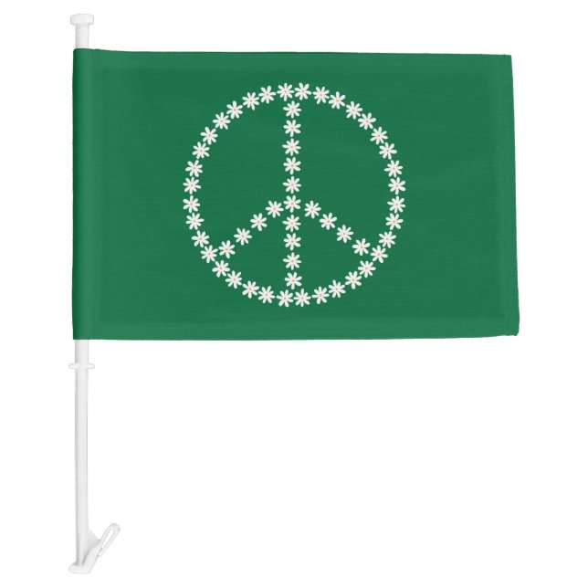 Peace Floral Car Flag (Front)