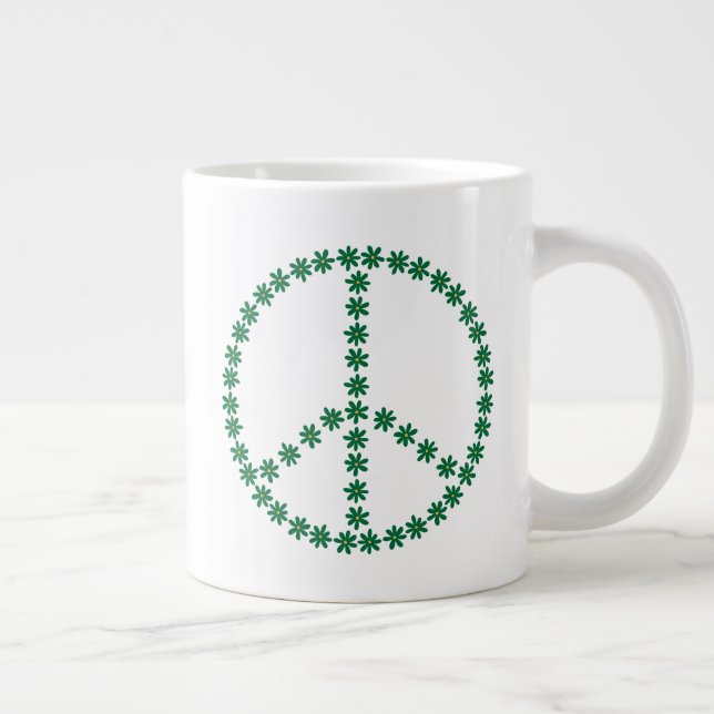 Peace Floral Giant Coffee Mug (Right)