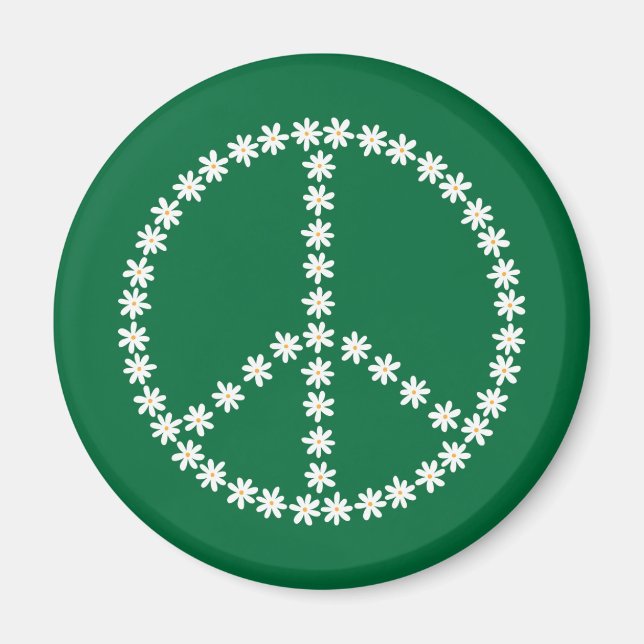 Peace Floral Magnet (Front)