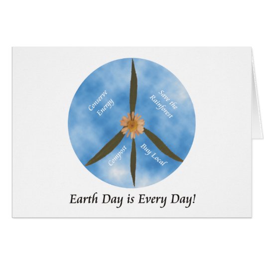 Peace Flower Card (Front Horizontal)