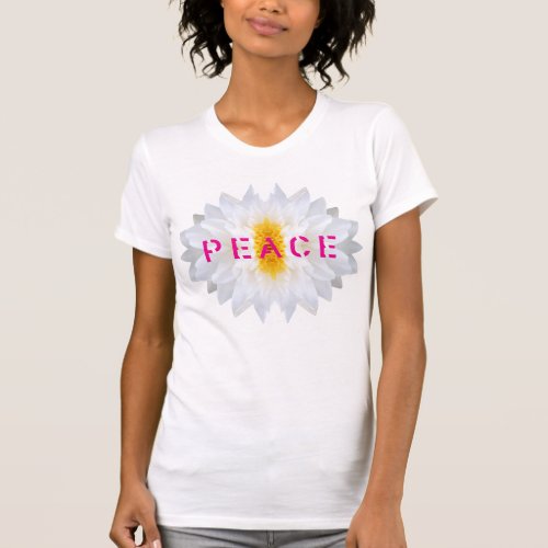 Peace Flower Kaleidoscope T_shirt Support Life Joy