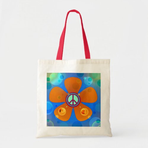 Peace Flower Tote Bag