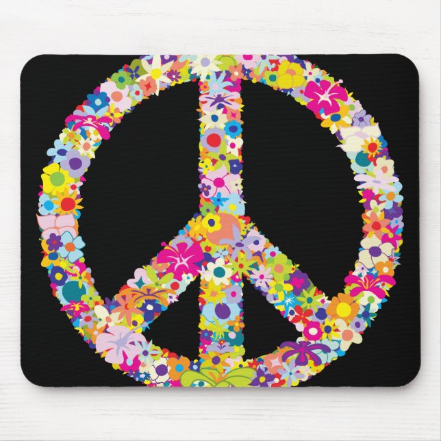 Peace Flowers Mousepad (Front)