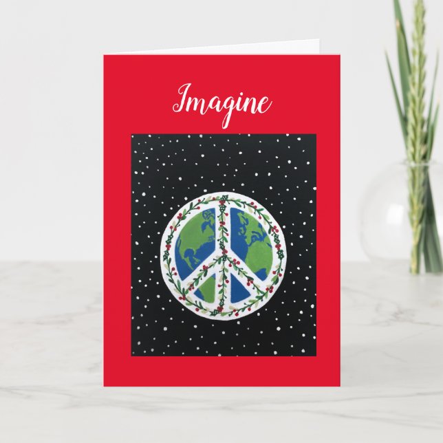 Peace Folded Greeting Card (Front)
