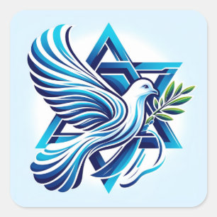 Peace For Israel Square Sticker