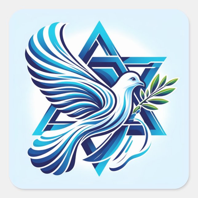 Peace For Israel Square Sticker (Front)