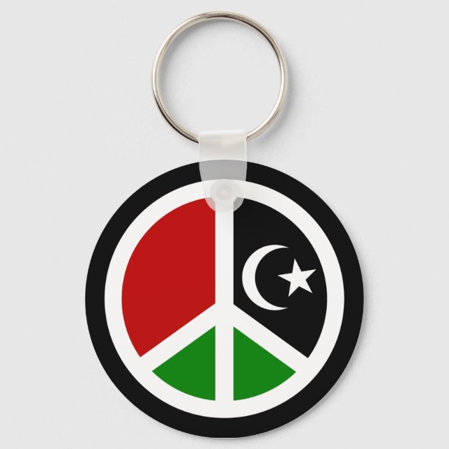 Peace for Libya Keychain (Front)