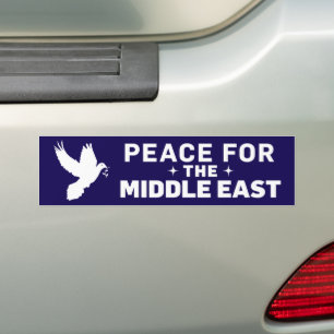 Peace for Middle East Israel Palestine Anti-War Bumper Sticker