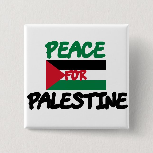 Peace for Palestine Pinback Button (Front)