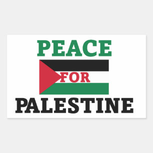 Peace for Palestine Rectangular Sticker
