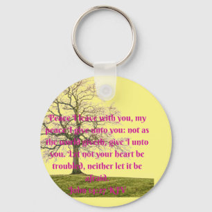 Peace for the christian with this bible quote keychain