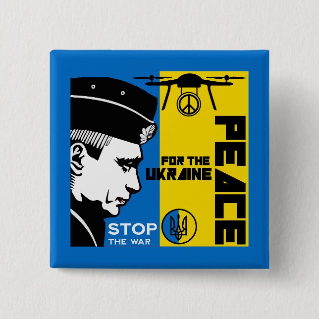 Peace For The Ukraine Button (Front)