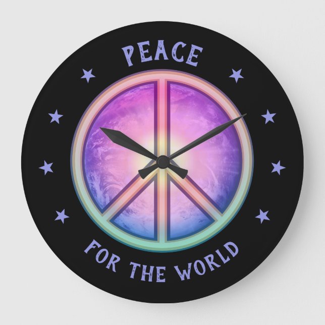 Peace for the World ☮ Clock (Front)